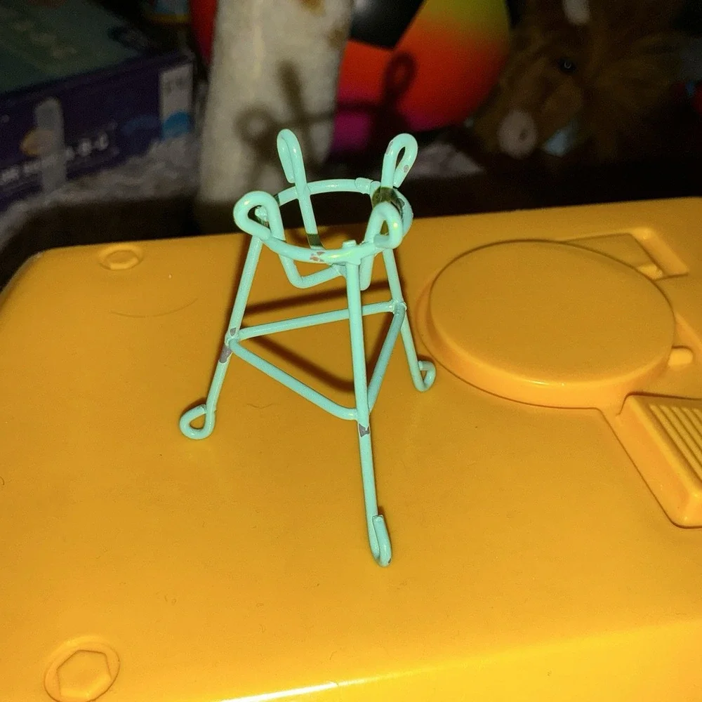 Dollhouse Miniature Plant Stand Metal Wire Planter Decor Vintage